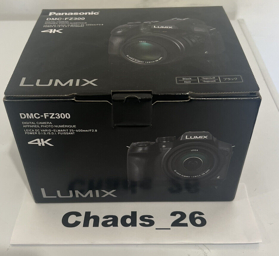 Zeker aantrekkelijk efficiënt Panasonic LUMIX FZ300 12.8 MP Digital SLR Camera - Black (Kit with 25-600mm  f/2.8-8mm Lens) for sale online | eBay