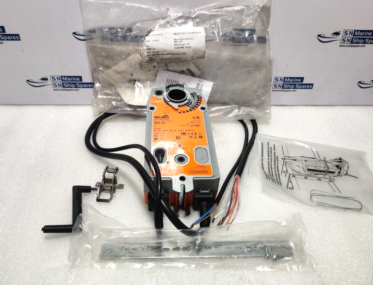 Belimo SFA-S2 Damper Rotary Actuator 20Nm AC 24…240V/ DC 24…125V 