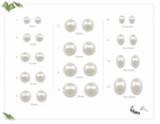 8mm - 25mm Earrings Clip On & Post Studs - Round & Oval Cream Pearl - 13 Sizes 