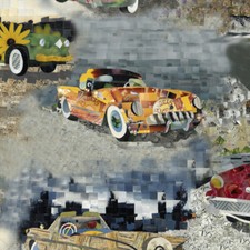 Car Fabric, BTY, Car Scenic, Multi, Quilting Treasures, 27311X, TheFabricEdge