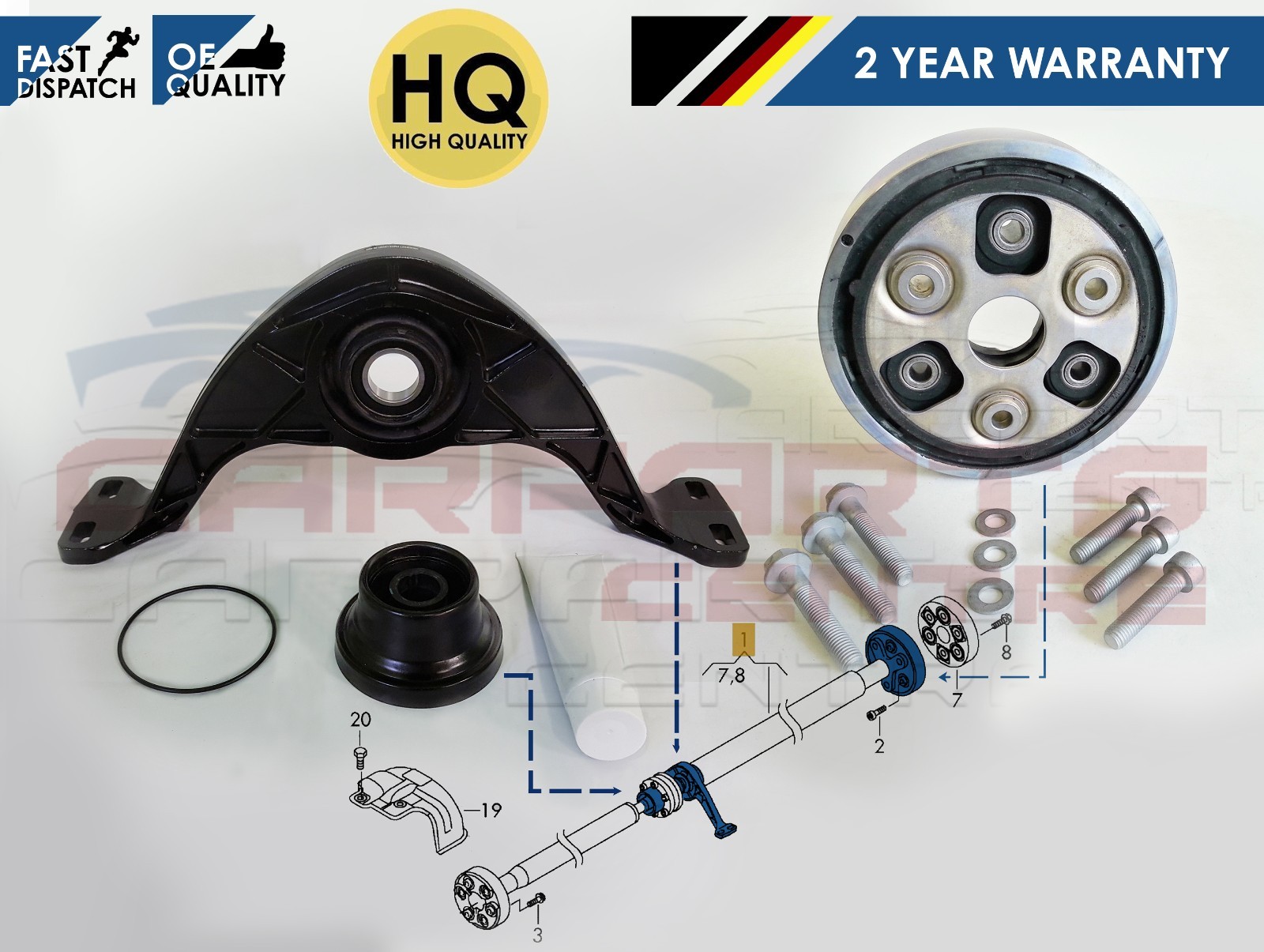 FOR VW TIGUAN PROPSHAFT CENTRE BEARING MOUNTING BRACKET MOUNT PROP