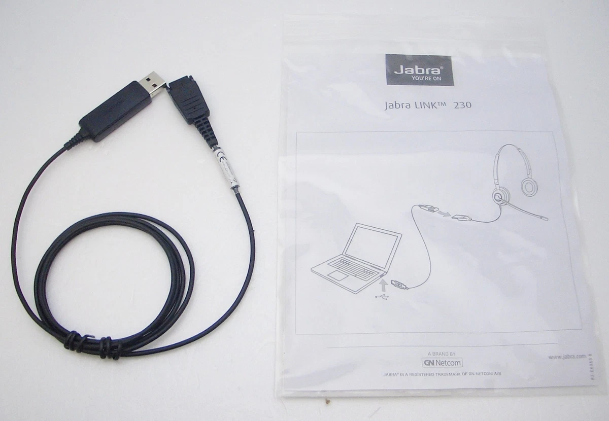 Jabra Link 230 USB Adapter for GN Netcom QD Headsets to softphone  applications