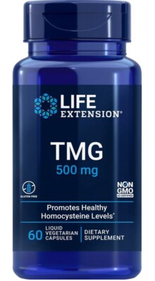 Life Extension TMG 500mg   60 pflanzliche Flüssigkapseln (220 EUR/kg)