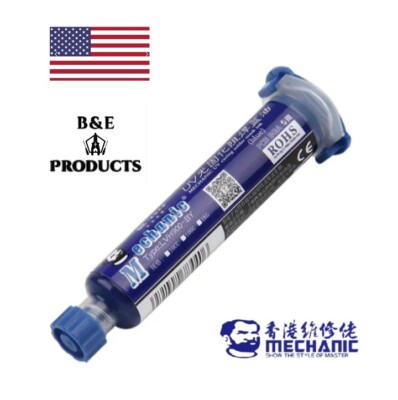 Mechanic, UV Curable Solder Mask Ink, Curing UVH900-BY, Blue 10cc, Pcb, Bga