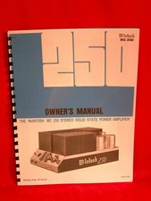 ONE BRAND NEW COPY OF MCINTOSH MC250 STEREO POWER AMPLIFIER OWNER  S MANUAL