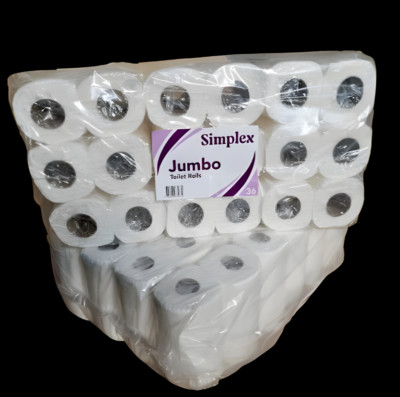 72 Jumbo Toilettenpapier 2-lagig gesteppt Seidenpapier Pure Soft (4 Packungen) nicht recycelt