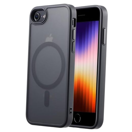 Tigowos Magnetic for iPhone SE Case 2022/2020/iPhone 8 iPhone 8 SE2 SE3 Black