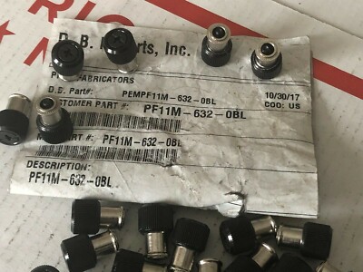 PENN ENGINEERING PF11M-632-0BL LARGE KNOB SPRING LOADED 6-32 THREAD (20 Pc Lot )