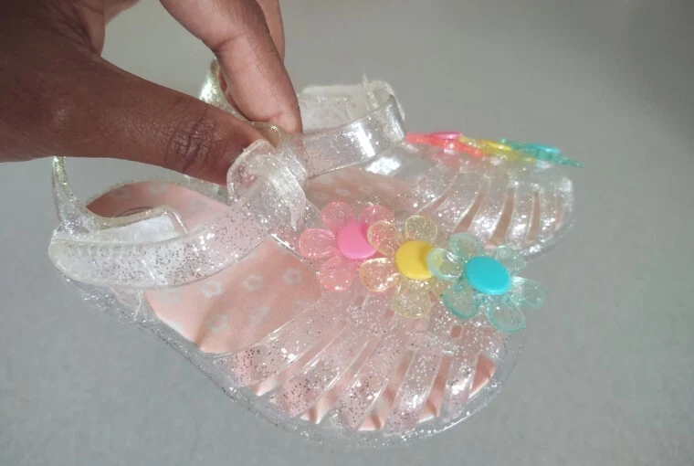 Wonder Nation baby girl Jelly flip flop shoes size 3 - Image 3 of 4