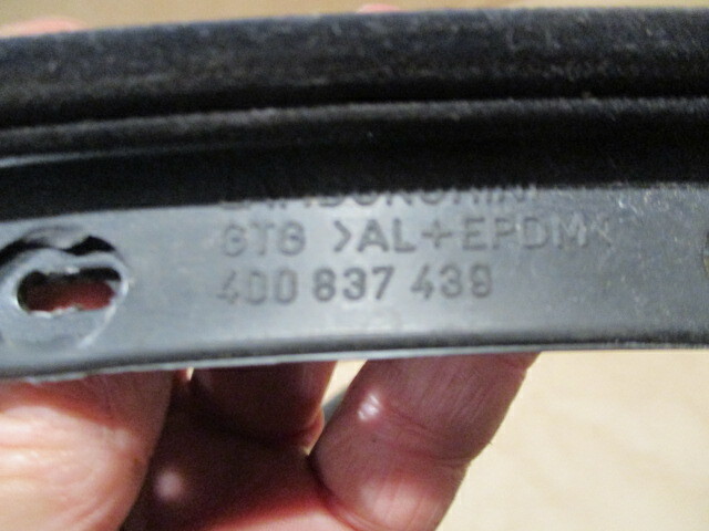 Lamborghini Gallardo  - LH Window Guide - P/N 400837439