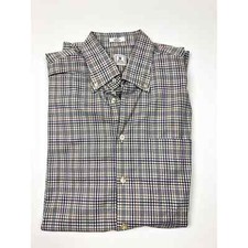 Peter Millar Large Plaid Button Down Shirt L/S Cotton Men's