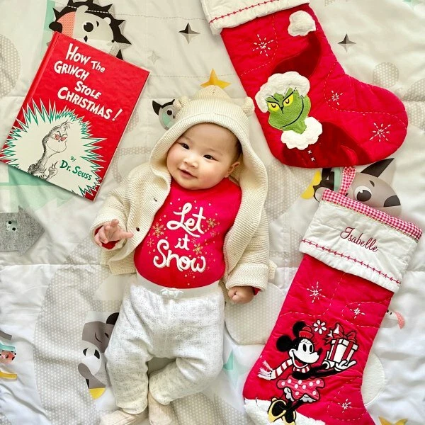 Medias de Navidad Pottery Barn GRINCH Navidad Regalo Dr. Seuss Fiesta Niño Disney, Foto 2 de 4