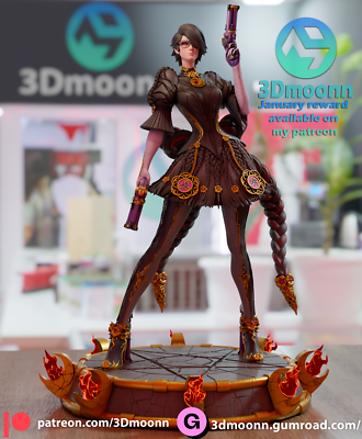 Bayonetta ベヨネッタ1 ガレージキット ガレキ スタチュー ② 1/12th, 1/10th, 1/8th, 1/6th or 1/4 Scale 3DMoonn Design Bayonetta