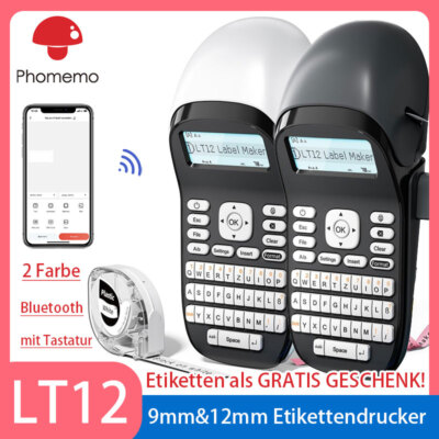 Phomemo LT12 Bluetooth Etikettendrucker Beschriftungsgerät Selbstklebend