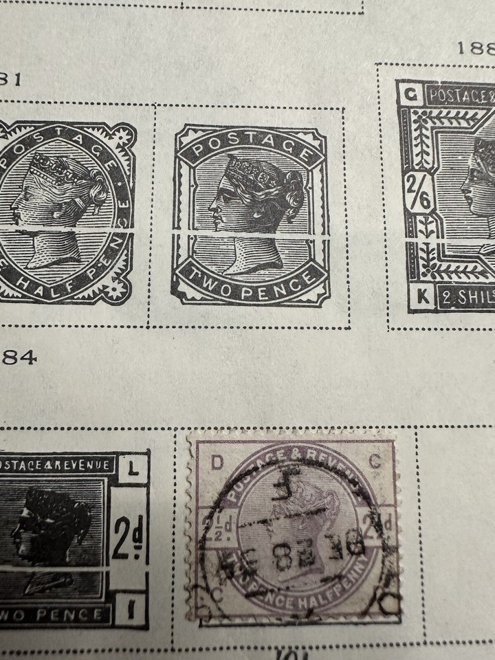 Great Britain Stamp 1840/1925 on 1 page front and back. High CV! See