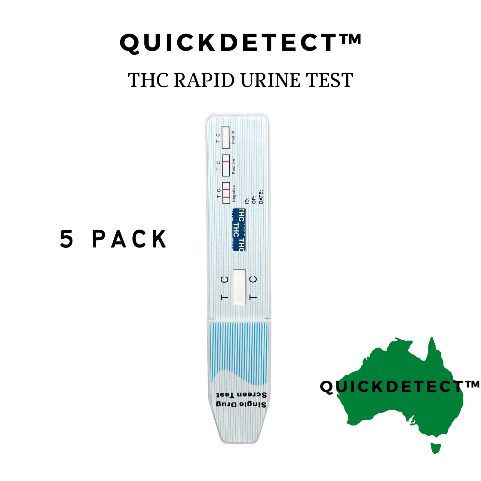 THC Urine Test Kit X5 X10 Packs Tests for Weed, Marijuana, THC