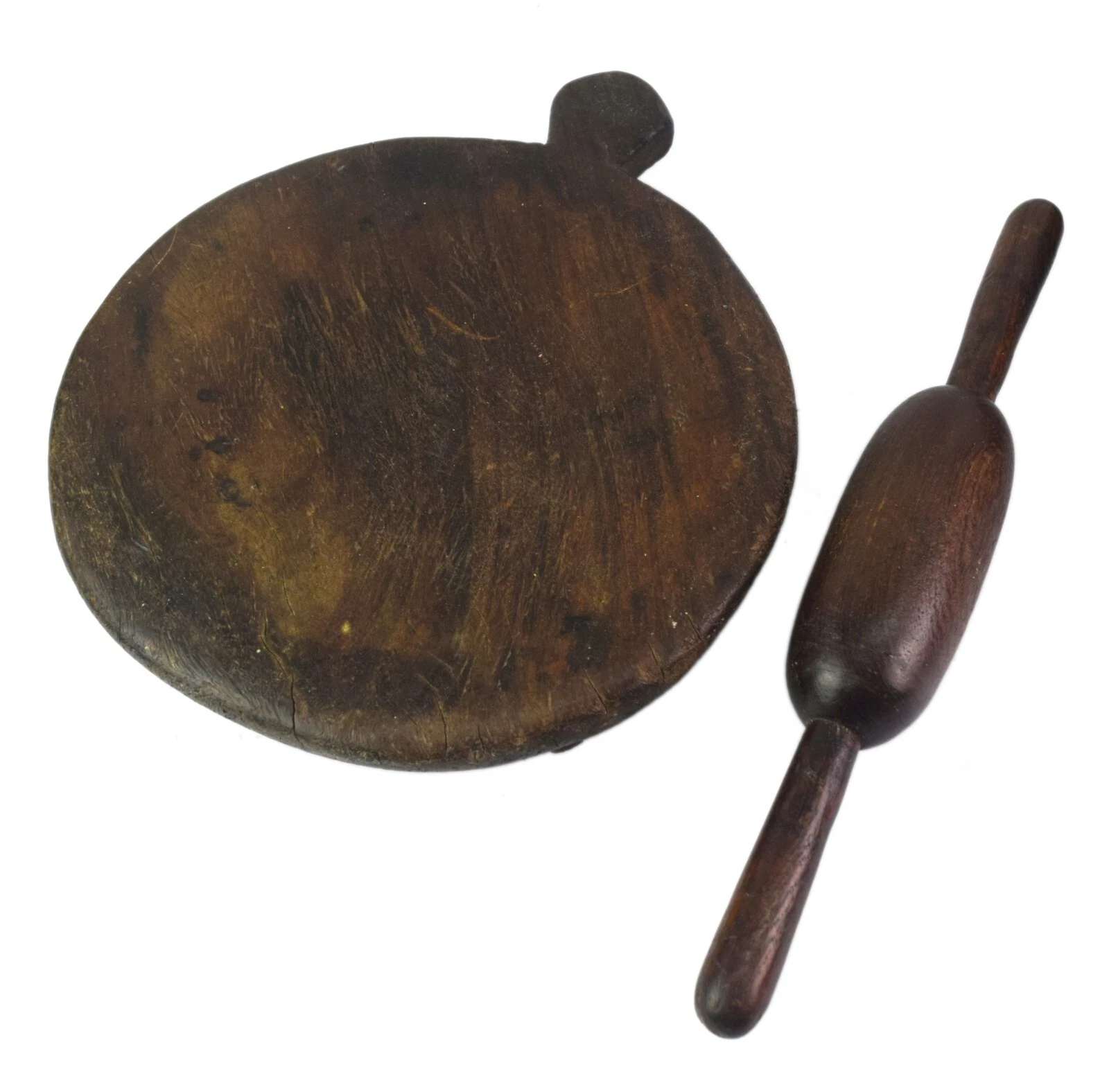Wooden Rolling Pin & rolling Base Traditional Kitchen Utility Roti Maker i71-801