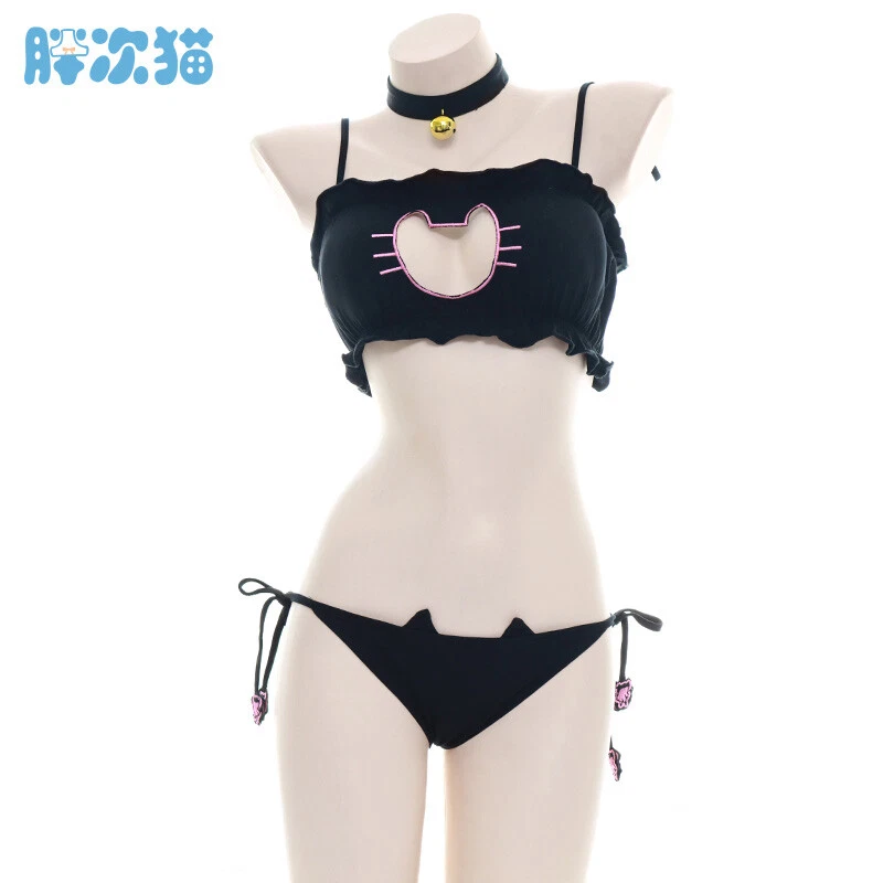 Ropa interior Gato Niña Disfraz Juegos con disfraces Prendas para dormir Falda Bikini Moda Conjunto Foto 2 de 4