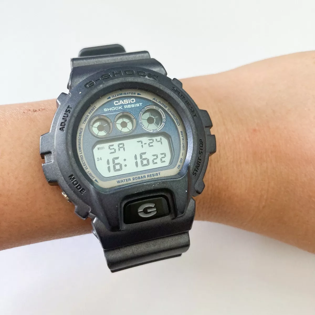 Vintage CASIO G SHOCK 3230 DW-6900MF Sports Watch Blue Gray