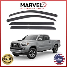 Out-Channel Window Visor Rain Guards for Toyota Tacoma Double Cab 2016-2023