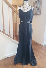 Women Elegant Black Evening Gown Jarlo London Size Large Formal Wedding Dress
