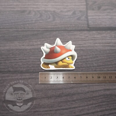 Super Mario Bros World | Spiny Red Spiked Shell Sticker Decal ...