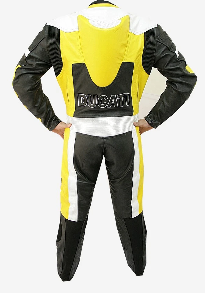 DUCATI Leather Suit Motorbike/Motorcycle Racing Suit Men Jacket Pant CE Armours - Image 2 of 4