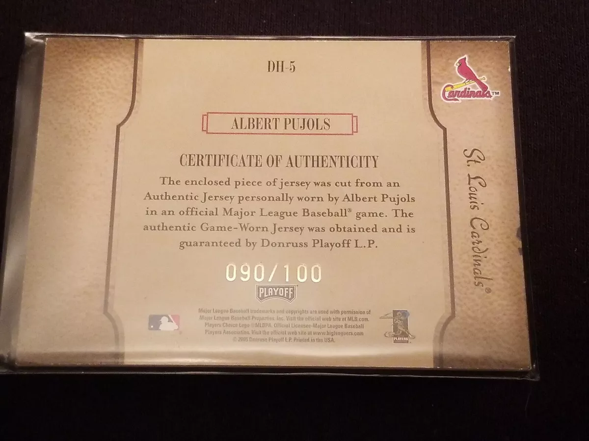 Albert Pujols Game-Used Alternate Red Jersey - 10/3/15