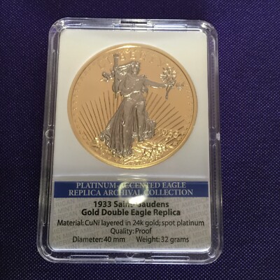 1933 SAINT-GOUDENS GOLD DOUBLE EAGLE LIBERTY REPLICA COIN BRAND
