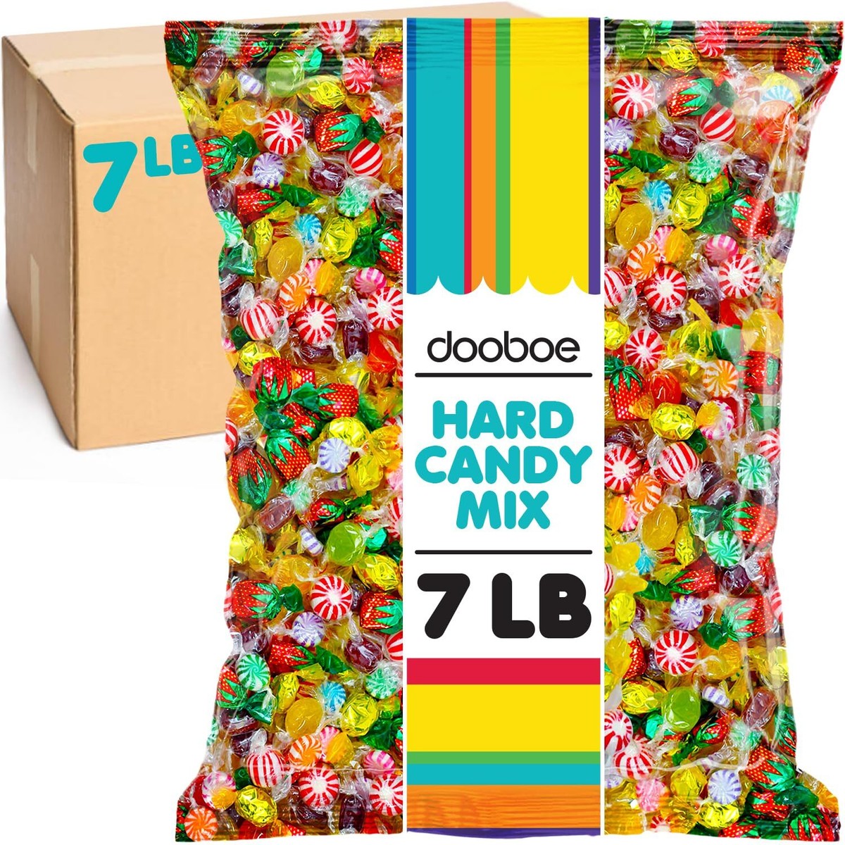 Hard Candy Mix - 7 Pounds - Big Bulk Candies Individually Wrapped