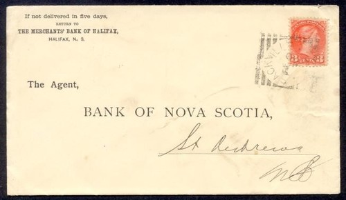 CANADA SACKVILLE NB/FE 2/97 SQUARE CIRCLE 3c SQ COVER