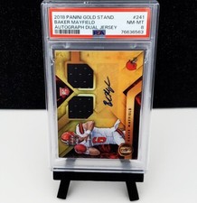 2018 Baker Mayfield RPA Rookie Autograph PSA 8 NM-MT Gold Standard Dual Jersey
