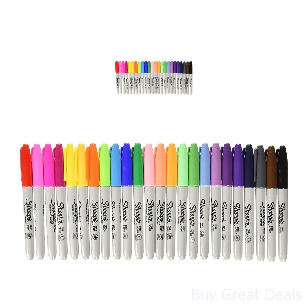 Sharpie Fine Point Permanent Markers, Assorted - 24 pack