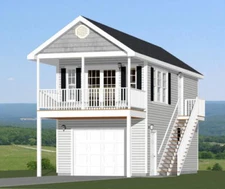 14x32 Tiny House -- 567 sq ft -- PDF FloorPlan -- Model 6H