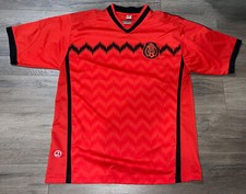 Soccer Jersey Mexico Black / Red w/ Patch Mens XL Breathable Gool Unitalla