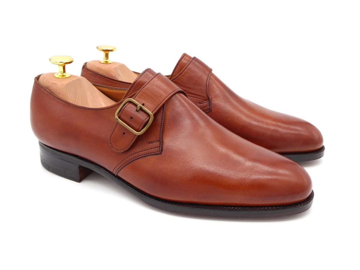 UK 6,5 E - Edward Green Troon Chestnut Antique Single Monk Strap Shoes