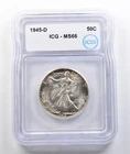 1945-D Walking Liberty Half Dollar MS66 ICG *1563