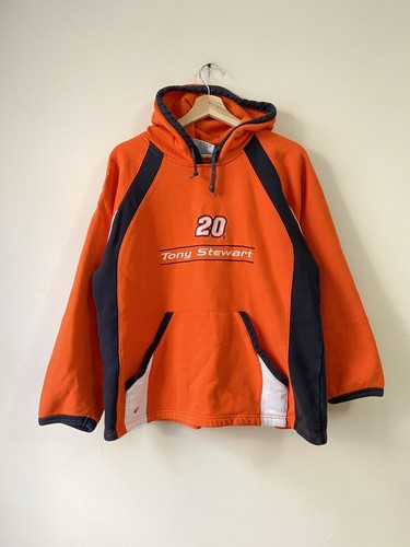 Vintage Chase Authentics Tony Stewart NASCAR Home Depot Orange Hoodie Sweatshirt - Picture 1 of 5