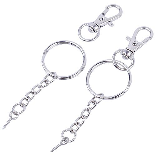 BronaGrand 50 Pieces Metal Swivel Clasps Lanyard Snap Hook Lobster Claw Silver - Picture 2 of 7