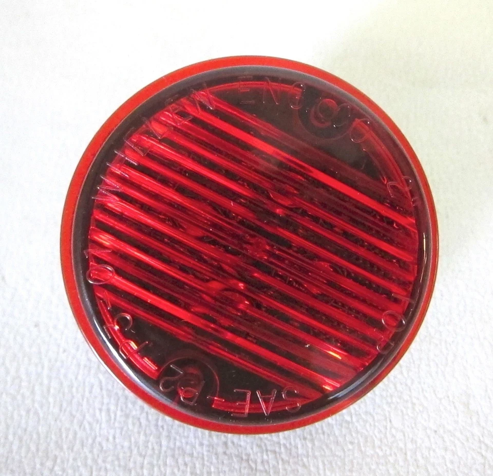 NEW Whelen T0R00MRR 2" Round Marker Clearance LED Lens Color Red  - Image 2 of 4