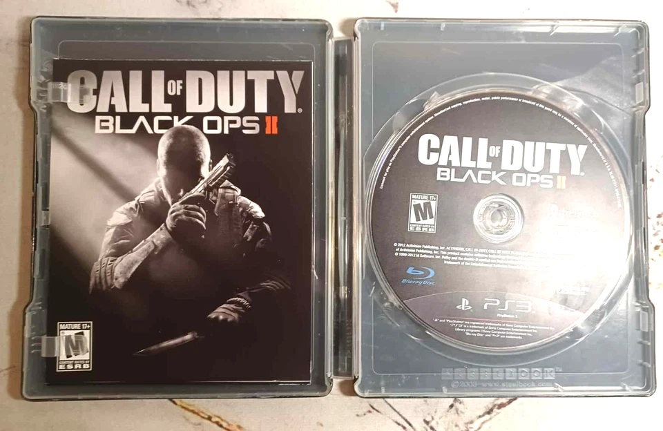 Call of Duty Black Ops 2 II Steel Book Sony PlayStation PS3 CIB with manual Work - Image 2 of 4