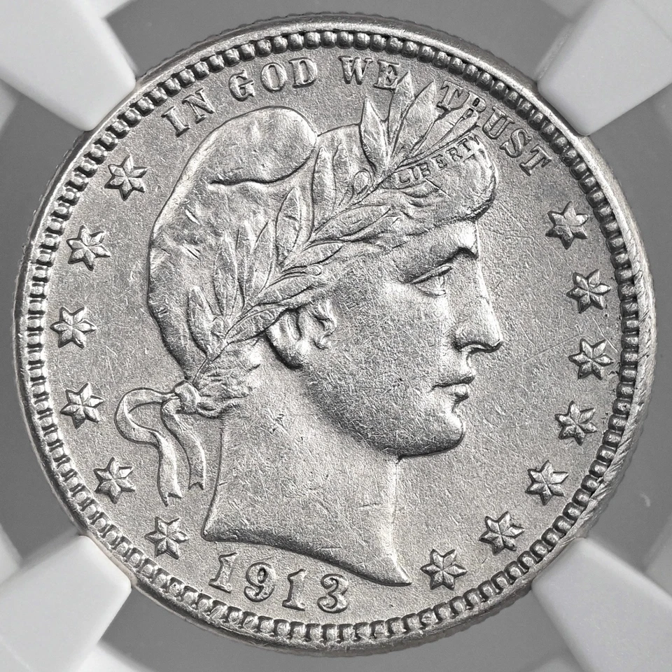 1913-D 25C BARBER SILVER QUARTER NGC AU DETAILS "HARSHLY CLEANED" #8405237-010 - Image 2 of 4