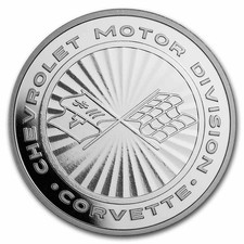 Corvette 1 oz Silver Radial Emblem Flags 75.35 per troy oz