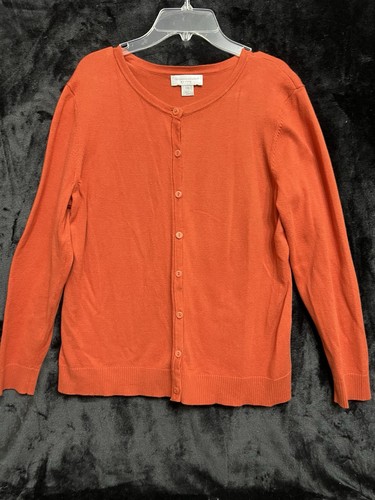 Christopher Banks Damen Strickjacke rostorange Knopfleiste Gr. Petite XL