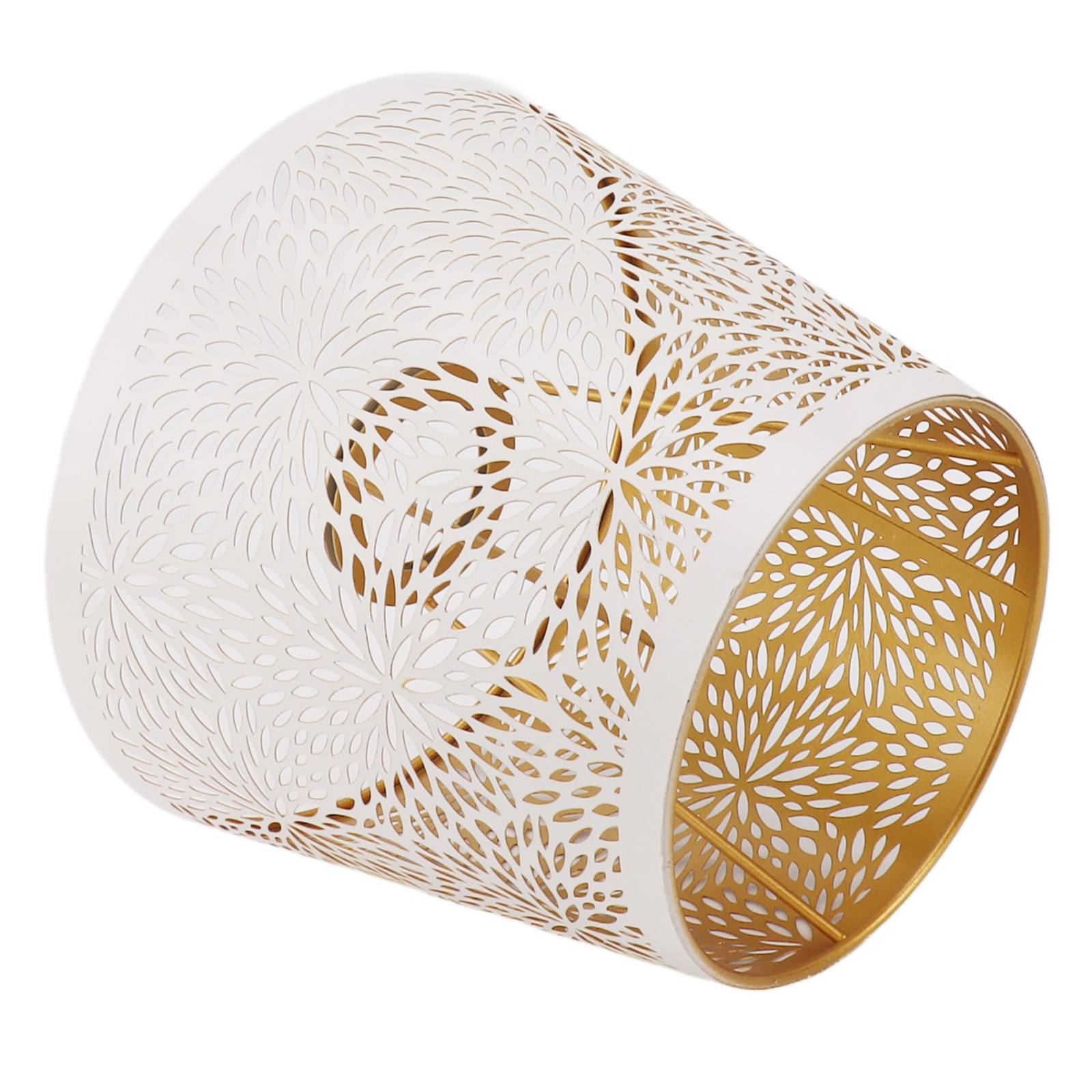 Lampshade E27 E26 White Carved Flower Pattern Iron Modern Design Easy