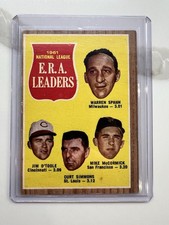 1962 Topps - League Leaders Warren Spahn, Mike McCormick, Curt Simmons #56 Crisp