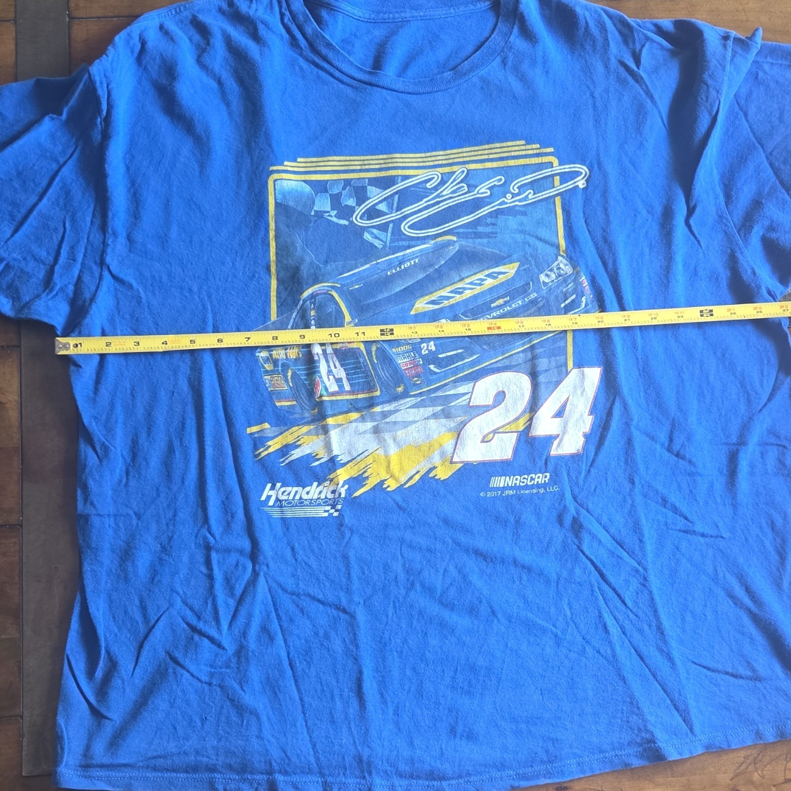 Chase Elliott 24 Hendrick Motorsports NASCAR Racing Graphic Shirt Mens 2XL Blue image 7