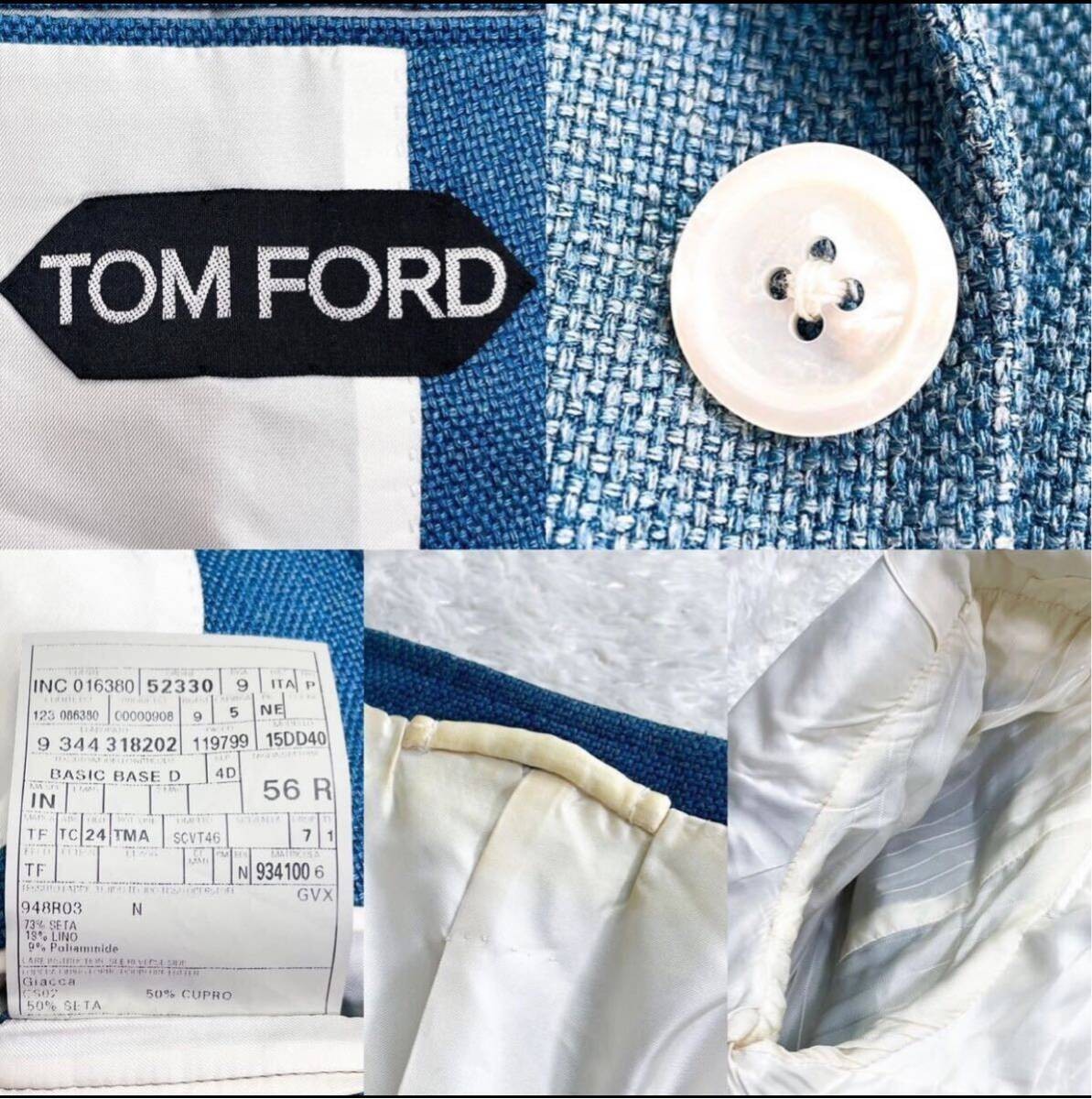 Used Tom Ford Tailored Jacket Blazer Jacket Outer Mens Size 56 King Size Rare image 2