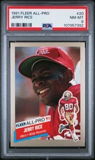 1991 FLEER ALL-PRO #20 JERRY RICE PSA 8