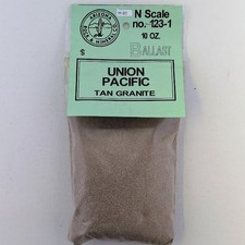 Arizona Rock Mineral Co no 123-1 N Scale Ballast - Union Pacific Tan 10 oz